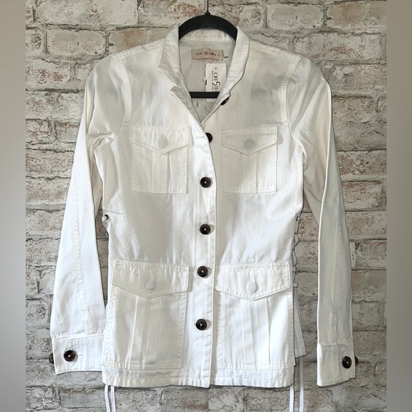 Tory Burch Jackets & Blazers - Tory Burch White Utility Jacket